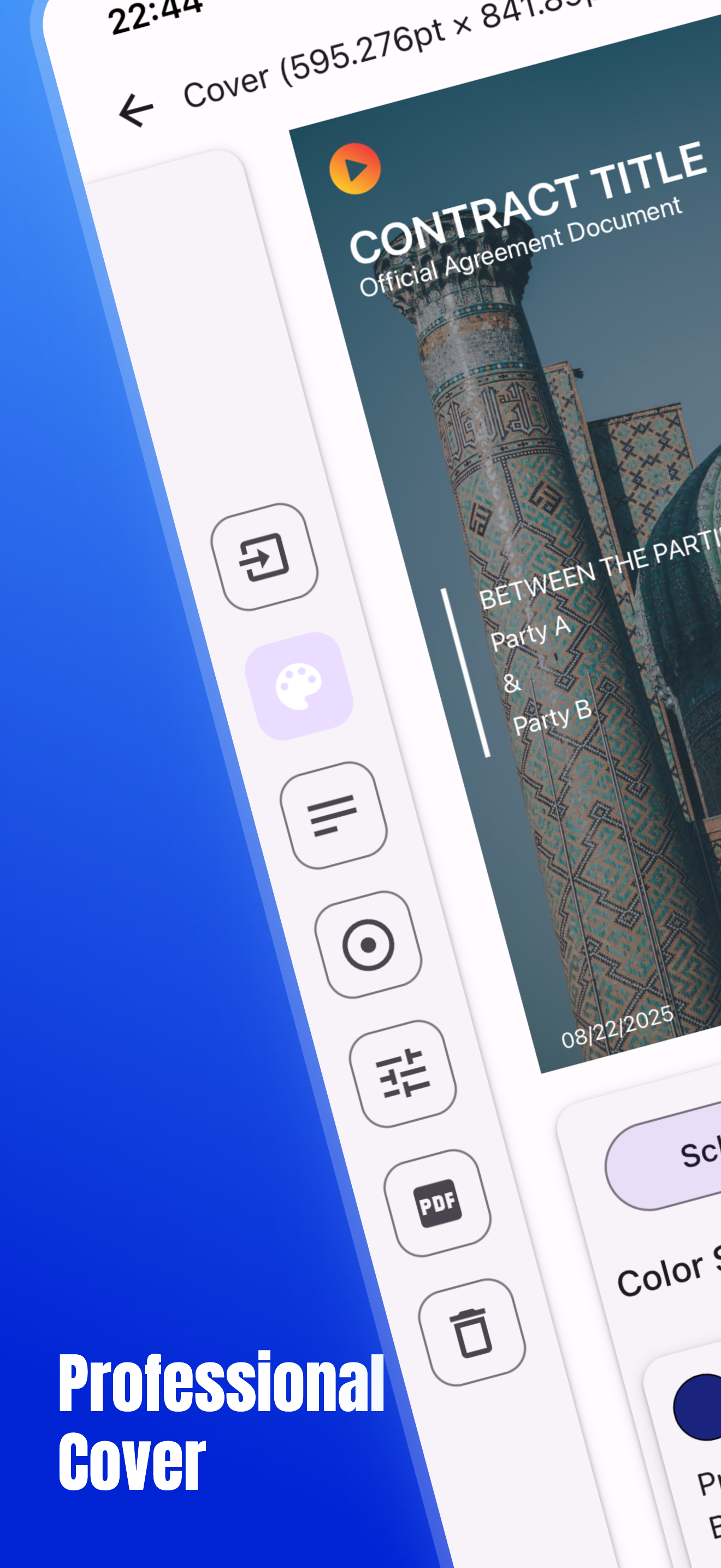 CASEapp screenshot 5 showing contract generation interface